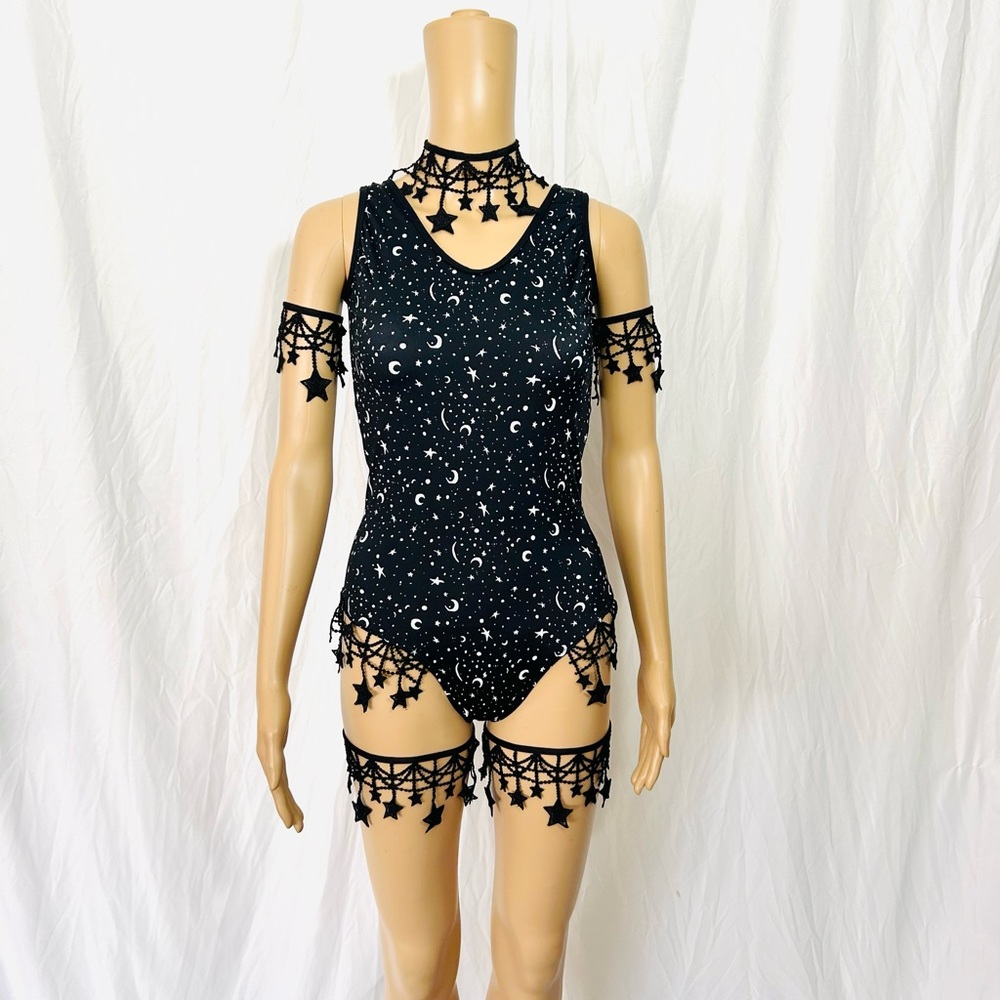 Stars and Moons Galaxy Celestial Rave  Festival Outfit